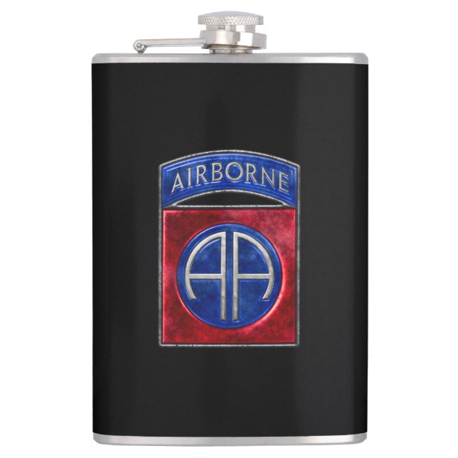 82. Im Flugzeug Vinyl-Wrapped Flask Flachmann (Vorderseite)