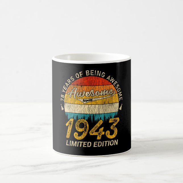 82 Jahre alt 1943 Retro Phantastisch 82. Geburtsta Kaffeetasse (Mittel)