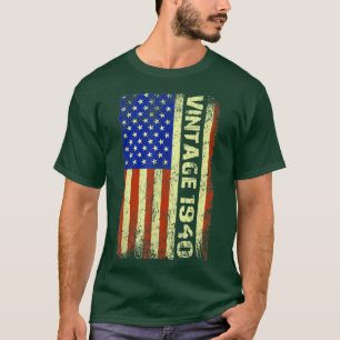 82 Jahre alte Geschenke Vintag 1940 amerikanische  T-Shirt