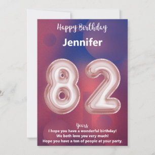82 Jahre alte Happy Birthday Card