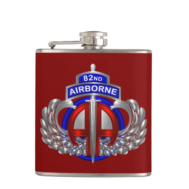 82. Luftlandedivision Dagger Div Farben Flachmann (Vorderseite)