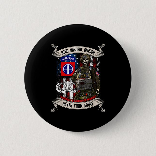 82. Luftlandedivision Fallschirmjäger Fort Bragg J Button (Vorderseite)