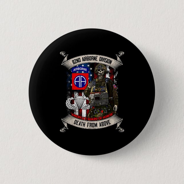 82. Luftlandedivision Fallschirmspringer Fort Brag Button (Vorderseite)