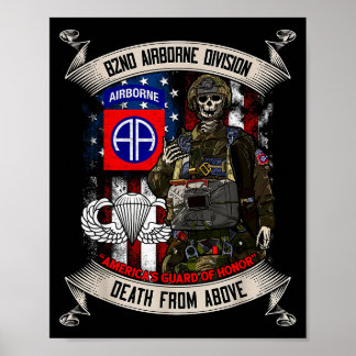 82. Luftlandedivision Fallschirmspringer Fort Brag Poster