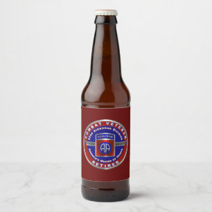 82. Luftlandedivision im Ruhestand Bierflaschenetikett