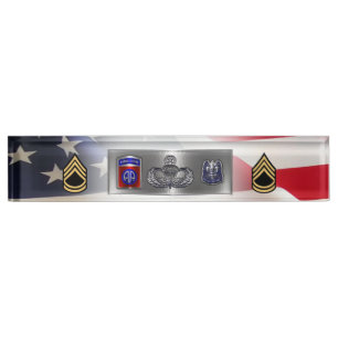 82. Luftlandedivision Sergeant First Class SFC Namensplakette