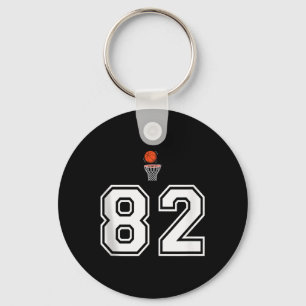 82 Nummer Basketball Stil Vintag weißer Tank Top Schlüsselanhänger