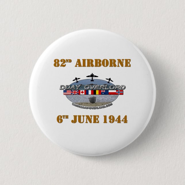82nd Airborne Division 6th June 1944 Button (Vorderseite)