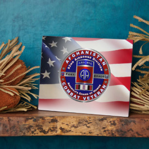 82nd Airborne Division Afghanistan Veteran Fotoplatte