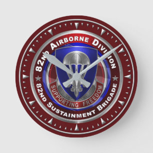 82nd Airborne Division Sustainment Brigade Runde Wanduhr