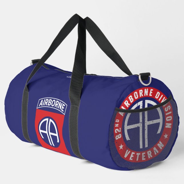 82nd Airborne Division "Veteran" Personalized Duffle Bag (Rechte Ecke)