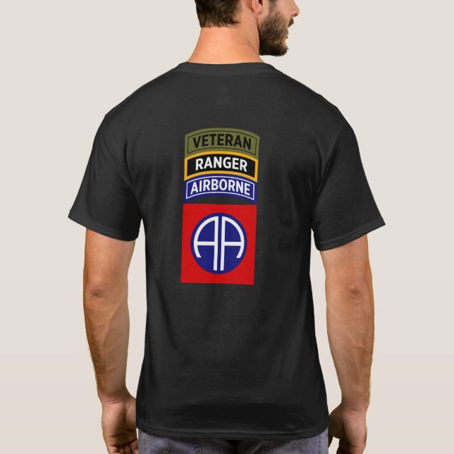 82nd Airborne Ranger Veteran Tab Patch T-Shirt (Rückseite)