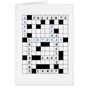 82nd Birthday, Crossword Puzzle