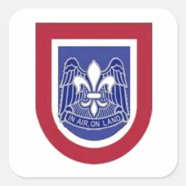 82ND IM FLUGZEUG-BERET-FLASH/DUI-STICKER QUADRATISCHER AUFKLEBER (Vorderseite)