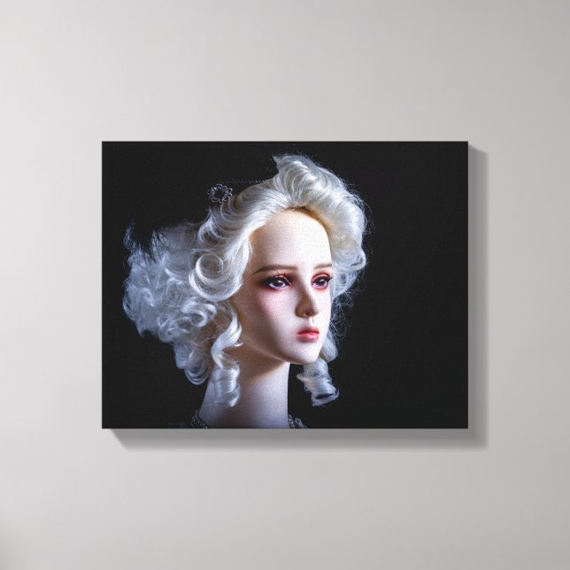 8370-Koloniallady mit Tricornhut Leinwanddruck (Vorderseite)