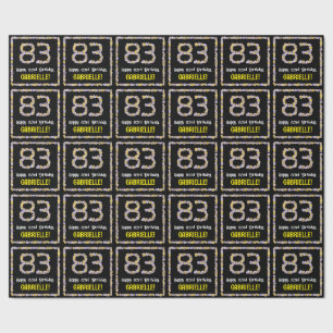 83. Geburtstag: Blumennummer, Individuelle Name, B Geschenkpapier