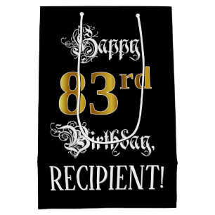 83. Geburtstag ~ Extravagantes Drehbuch; Imitate G Mittlere Geschenktüte
