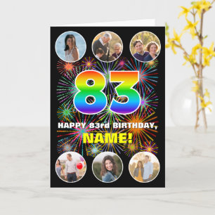 83. Geburtstag: Fun Rainbow #, Individuelle Name & Karte
