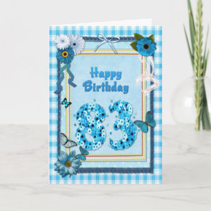 83. Geburtstag mit Scrapbook-Effekt Karte