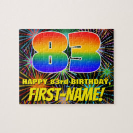 83. Geburtstag: Spaß, bunte feierliche Feuerwerke Puzzle