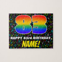 83. Geburtstag — Spaß, farbenfrohe Musiksymbole & 