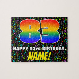 83. Geburtstag — Spaß, farbenfrohe Musiksymbole & Puzzle