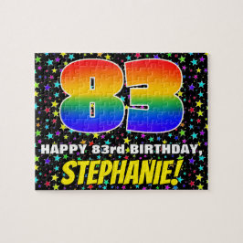 83. Geburtstag — Spaß, farbenfrohe Sternenweltenmu Puzzle