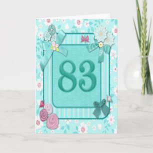 83. Geburtstagskarte mit Blume Karte