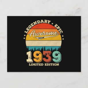 83 Jahre alt Großartig seit 1939 83. Geburtstagsge Postkarte