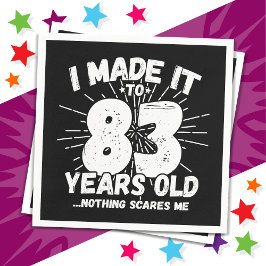 83 Jahre alt Sarcastic Meme Funny 83. Geburtstag Serviette