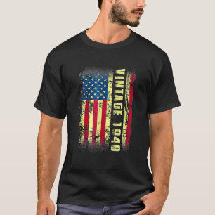 83 Jahre alt Vintag 1940 Amerikanische Flagge 83.  T-Shirt