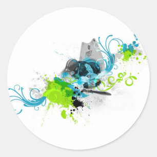 83. Kajak in der Stadt 2 Runder Aufkleber