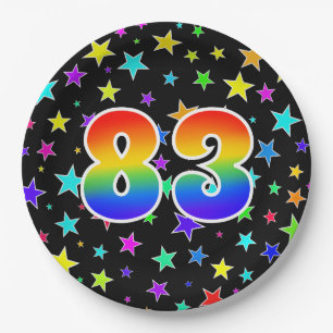 83. Veranstaltung: Bold, Fun, Colorful Rainbow 83 Pappteller