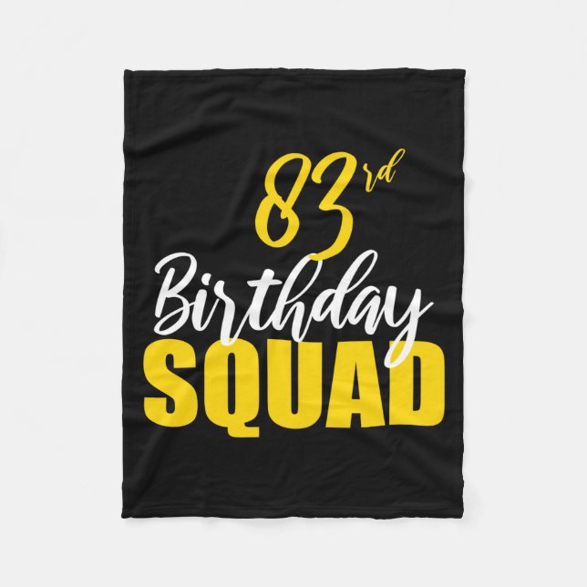 83rd Happy Birthday Squad Party Bday Family Group  Fleecedecke (Vorderseite)
