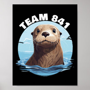 841 Surfender Otter 841 Otter Team 841 Kalifornien Poster