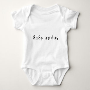 848y 93n!u5 Baby Genius Funny Typografy Baby Strampler