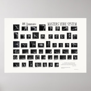 84 Asanas: Der Kern-System der Meister Poster