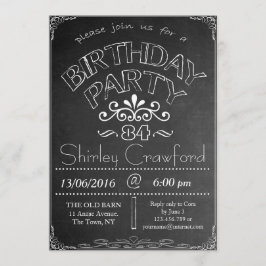 84. Chalkboard Geburtstagsfeier Einladung