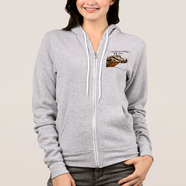 84. Geburtstag Alligator Lächeln Hoodie (Vorderseite)