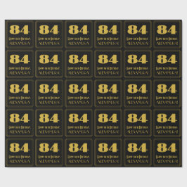 84. Geburtstag - Art Deco Inspiriert Look "84" & N Geschenkpapier