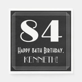 84. Geburtstag ~ Art Deco Inspiriert Look "84", Na Serviette