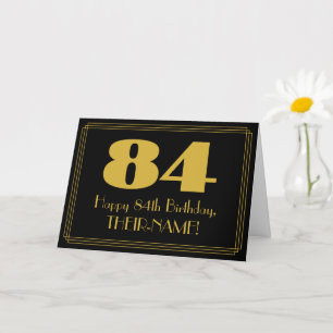 84. Geburtstag: Art Deco inspiriertes Aussehen "84 Karte
