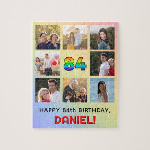84. Geburtstag: Lustiger Regenbogen #, Benutzerdef Puzzle