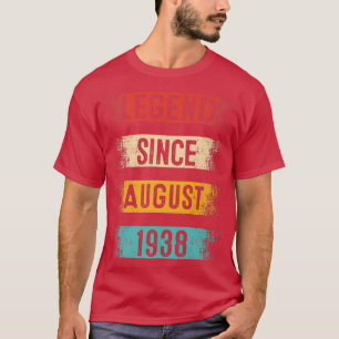 84. Geburtstag, Retro Vintage Legende seit August T-Shirt