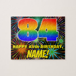 84. Geburtstag: Spaß, bunte feierliche Feuerwerke Puzzle