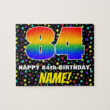 84. Geburtstag — Spaß, farbenfrohe Sternenweltenmu