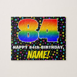 84. Geburtstag — Spaß, farbenfrohe Sternenweltenmu Puzzle