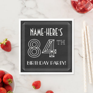 84. Geburtstagsparty: Art-Déco-Stil + Individuelle Serviette