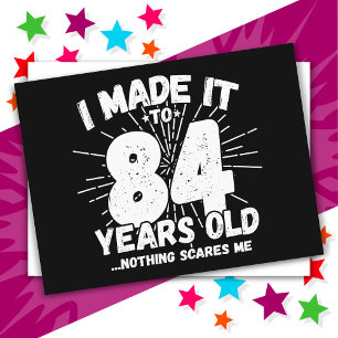 84 Jahre alt Sarcastic Meme Funny 84. Geburtstag Postkarte