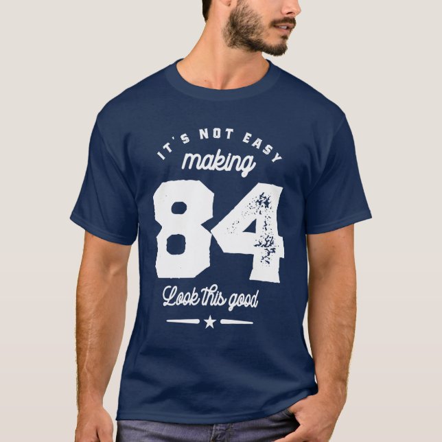 84-jähriger sonniger 84. Geburtstag T-Shirt (Vorderseite)
